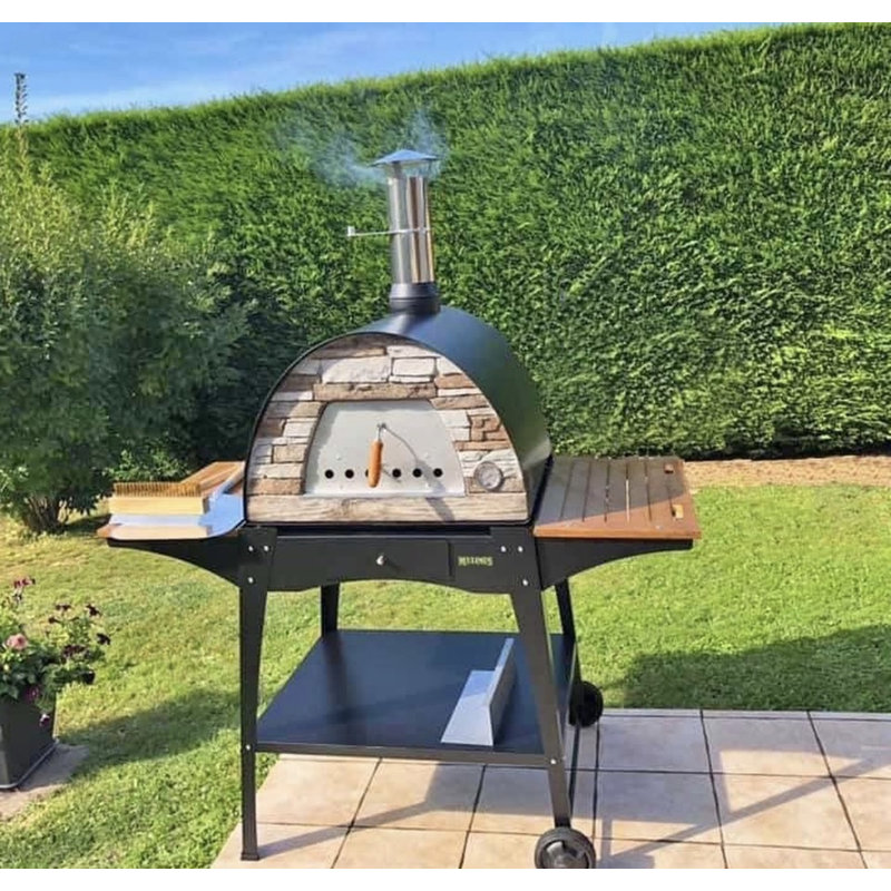 Authentic Pizza Ovens Stainless Steel Countertop Wood Burning Pizza